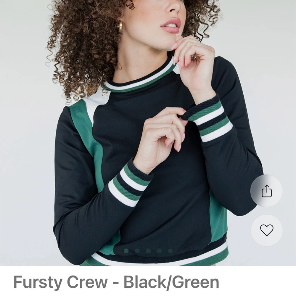 ⛳️Fore all Black and Green Women's Sweatshirt - Picture 6 of 6